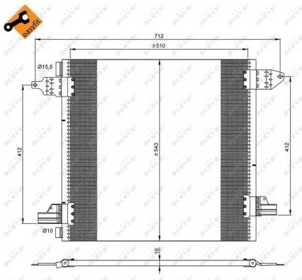 NRF Condenser, air conditioning (35702)