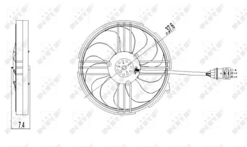 NRF Fan, engine cooling (47409)