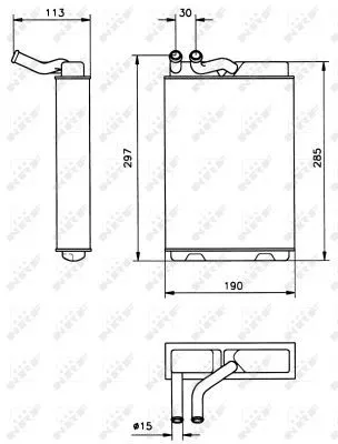 NRF Heat Exchanger, interior heating (58149)