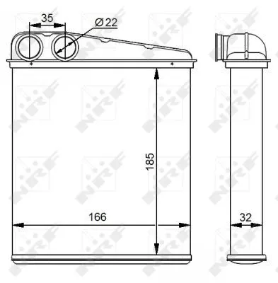 NRF Heat Exchanger, interior heating (54276)