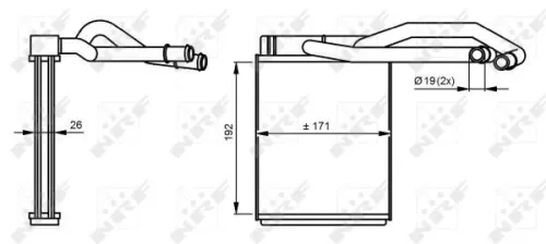 NRF Heat Exchanger, interior heating (54290)