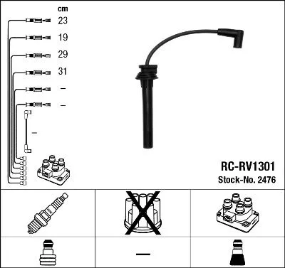 NGK Ignition Cable Kit (2476)