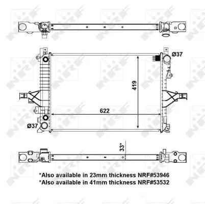 NRF Radiator, engine cooling (56125)