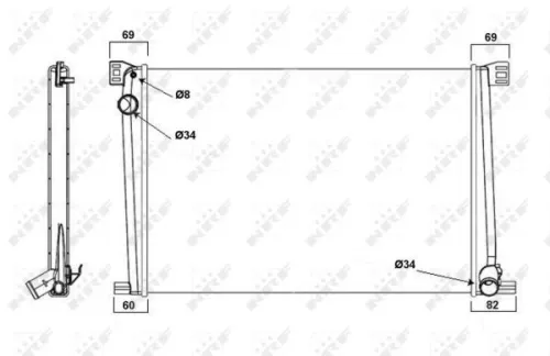 NRF Radiator, engine cooling (58472A)