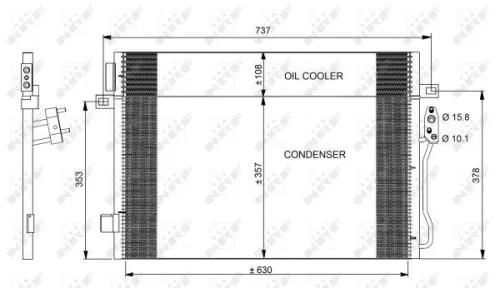 NRF Condenser, air conditioning (350098)