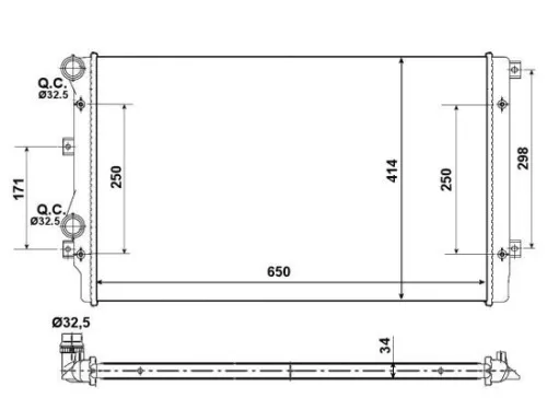 NRF Radiator, engine cooling (53406A)