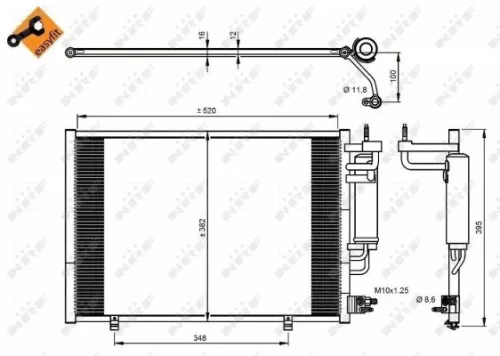 NRF Condenser, air conditioning (350205)