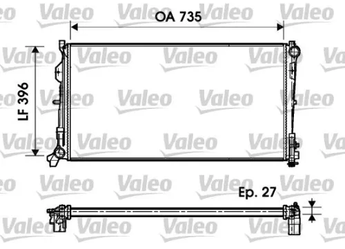VALEO Radiator, engine cooling (732956)