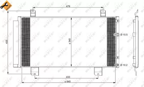 NRF Condenser, air conditioning (350100)