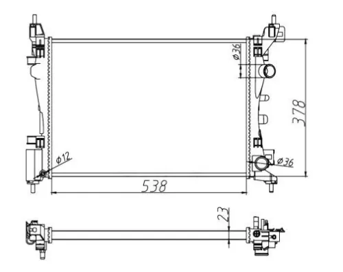 NRF Radiator, engine cooling (55341A)