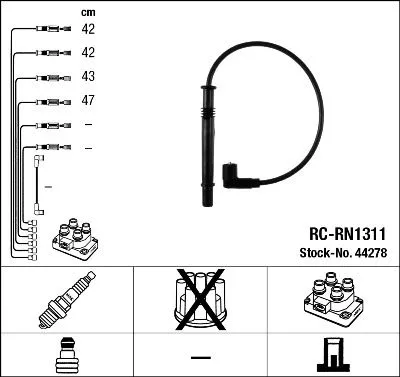 NGK Ignition Cable Kit (44278)