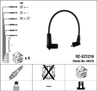 NGK Ignition Cable Kit (44318)