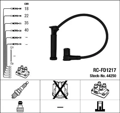 NGK Ignition Cable Kit (44250)