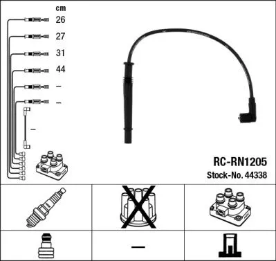 NGK Ignition Cable Kit (44338)