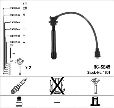 NGK Ignition Cable Kit (1801)