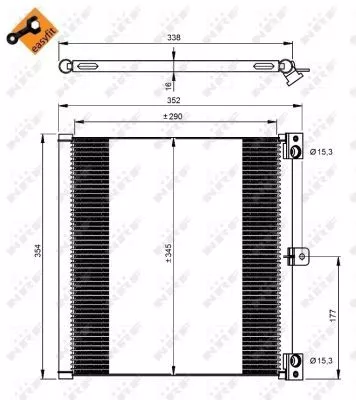 NRF Condenser, air conditioning (350203)