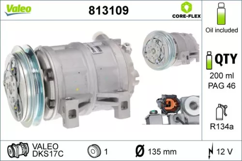 VALEO Compressor, air conditioning (813109)