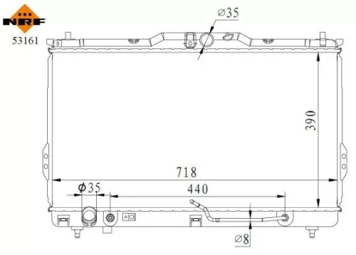 NRF Radiator, engine cooling (53161)