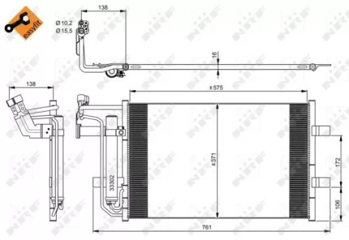 NRF Condenser, air conditioning (350039)