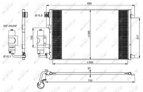 NRF Condenser, air conditioning (35973)