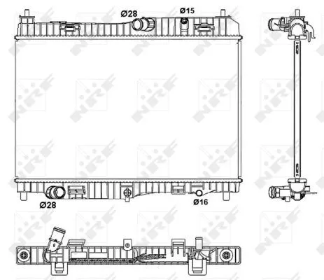 NRF Radiator, engine cooling (53043)