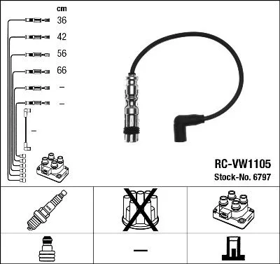 NGK Ignition Cable Kit (6797)