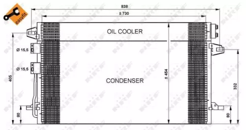 NRF Condenser, air conditioning (35617)