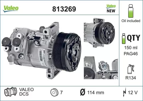 VALEO Compressor, air conditioning (813269)