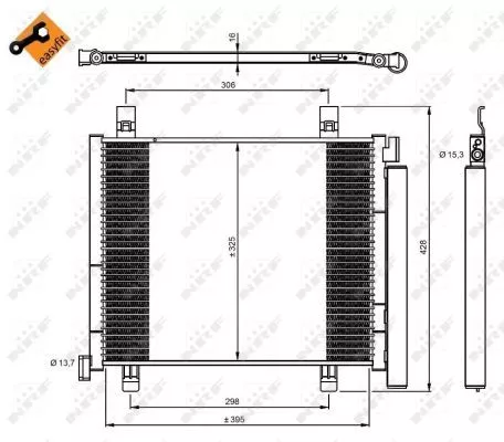 NRF Condenser, air conditioning (350045)