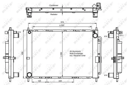 NRF Condenser, air conditioning (350068)