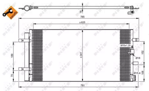 NRF Condenser, air conditioning (350046)