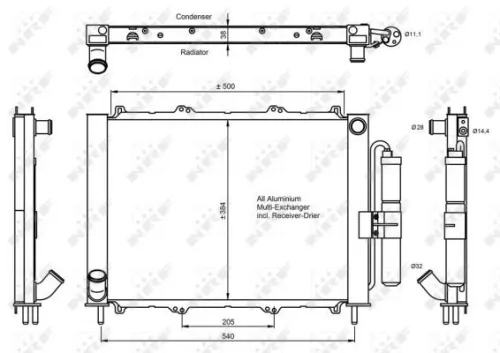 NRF Condenser, air conditioning (350058)