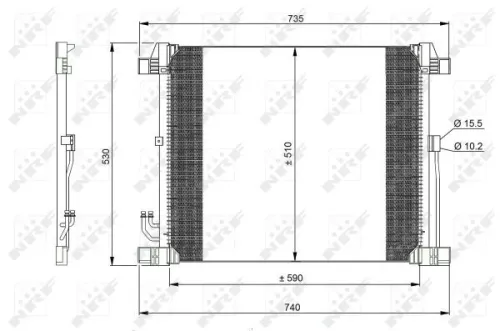 NRF Condenser, air conditioning (350099)