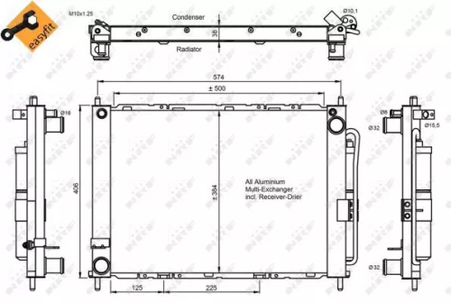 NRF Condenser, air conditioning (350057)