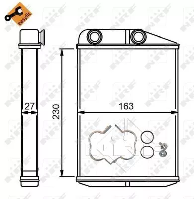 NRF Heat Exchanger, interior heating (54309)