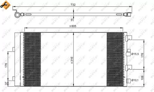 NRF Condenser, air conditioning (35969)