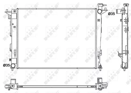 NRF Radiator, engine cooling (53052)