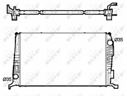NRF Radiator, engine cooling (53138)