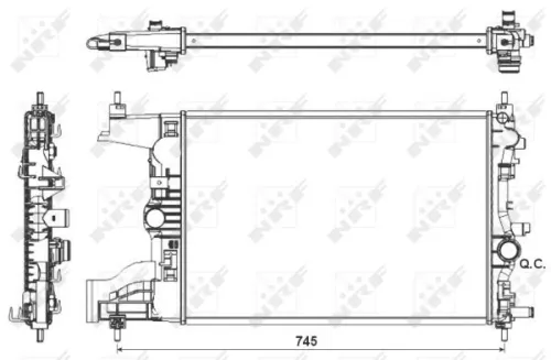 NRF Radiator, engine cooling (53155)