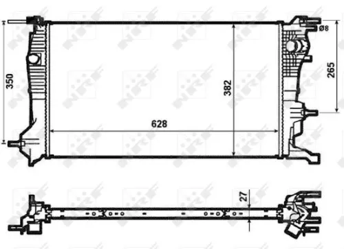 NRF Radiator, engine cooling (53963)