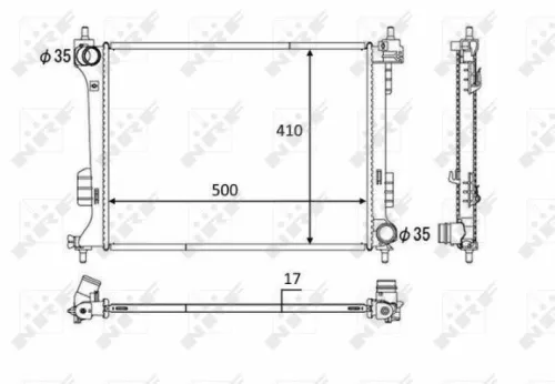 NRF Radiator, engine cooling (58451)