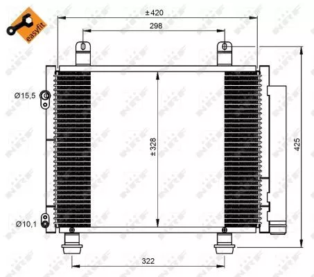 NRF Condenser, air conditioning (350208)