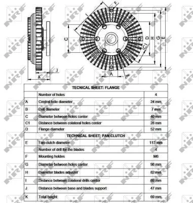 NRF Clutch, radiator fan (49558)
