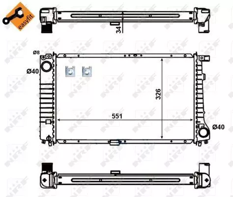 NRF Radiator, engine cooling (56128)