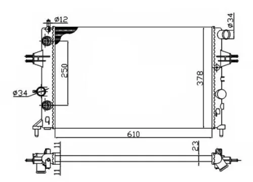 NRF Radiator, engine cooling (50562A)