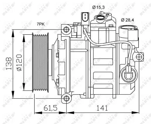 NRF Compressor, air conditioning (32777)