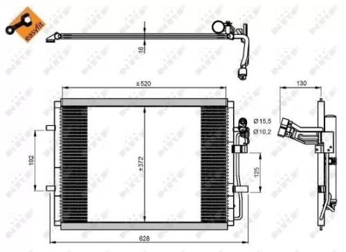 NRF Condenser, air conditioning (350207)