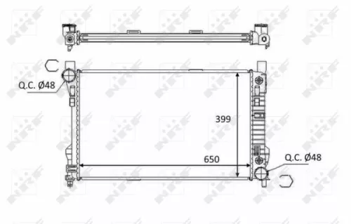 NRF Radiator, engine cooling (58390)