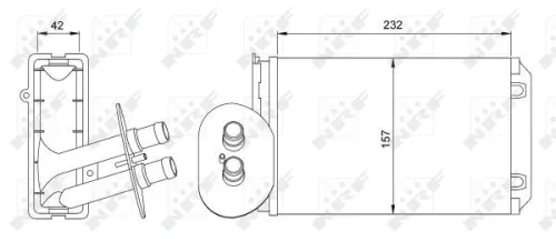 NRF Heat Exchanger, interior heating (54247)