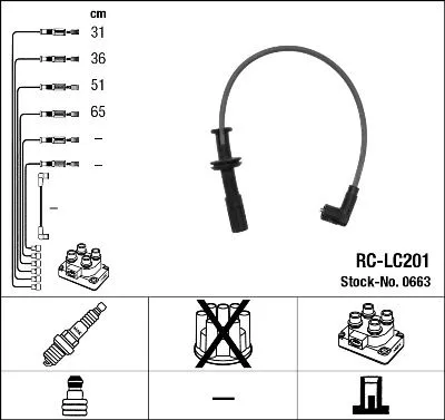 NGK Ignition Cable Kit (0663)
